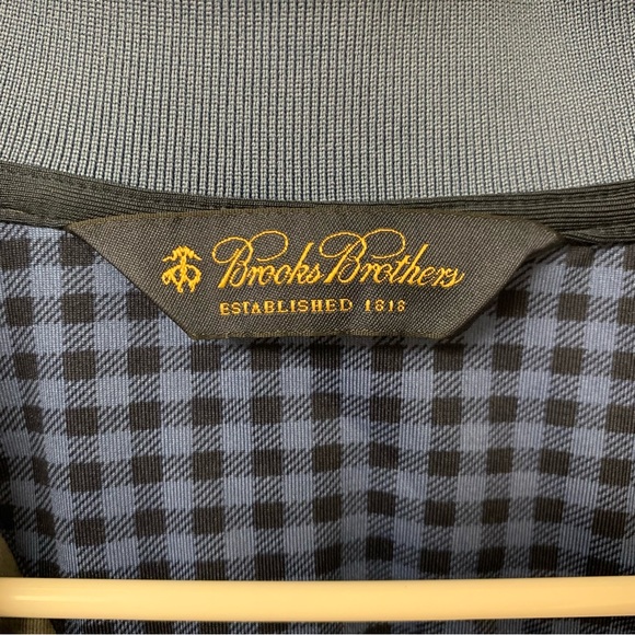 Brooks Brothers Buffalo Plaid Checked Blue Black Polo‎ Size Large - Picture 2 of 6